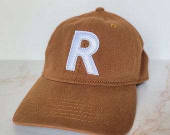 Cocoa Brown Kids Custom Baseball Hat Cap Children Youth Birthday Gift Initial Letter