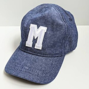 Cappellino da baseball in chambray con iniziale personalizzata per neonati, bambini e ragazzi, idea regalo.