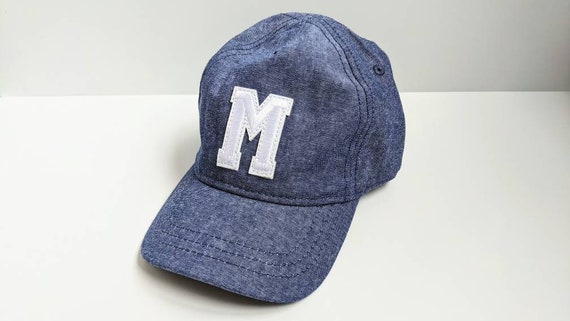 Chambray Initial Custom Letter Baby Infant Toddler Kids Baseball Hat Cap Gift Etsy