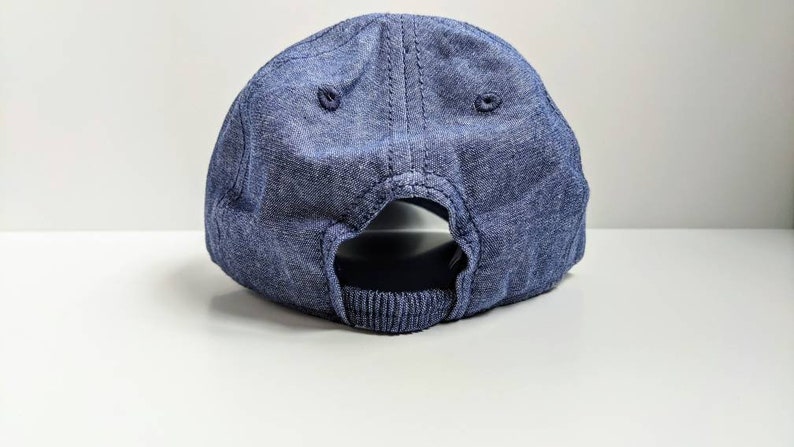 Chambray Initial Custom Letter Baby Infant Toddler Kids Baseball Hat Cap Gift