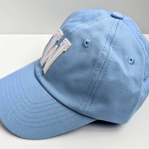 Light Blue Custom Letter Initial Baby Infant Toddler Baseball Cap Hat Gift image 2