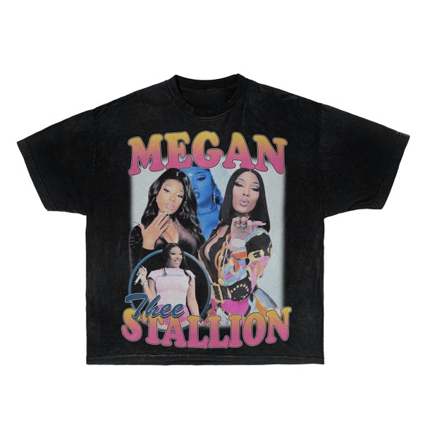 Megan Thee Stallion 90er Jahre Retro Rap Tee | Bootleg Rap T-Shirt | Vintage 90er Jahre Rap T-Shirt | 2000s Rap T-Shirt | Megan Thee Hengst Merch