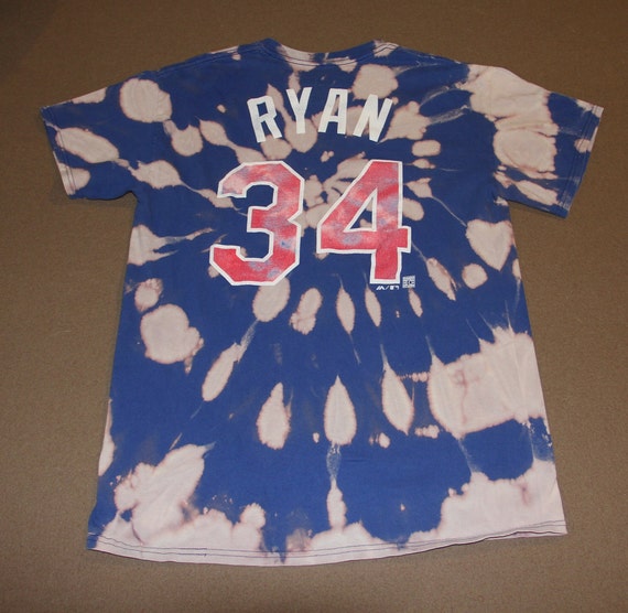 Mens Medium Texas Rangers Nolan Ryan Tie Dye T-Shirt