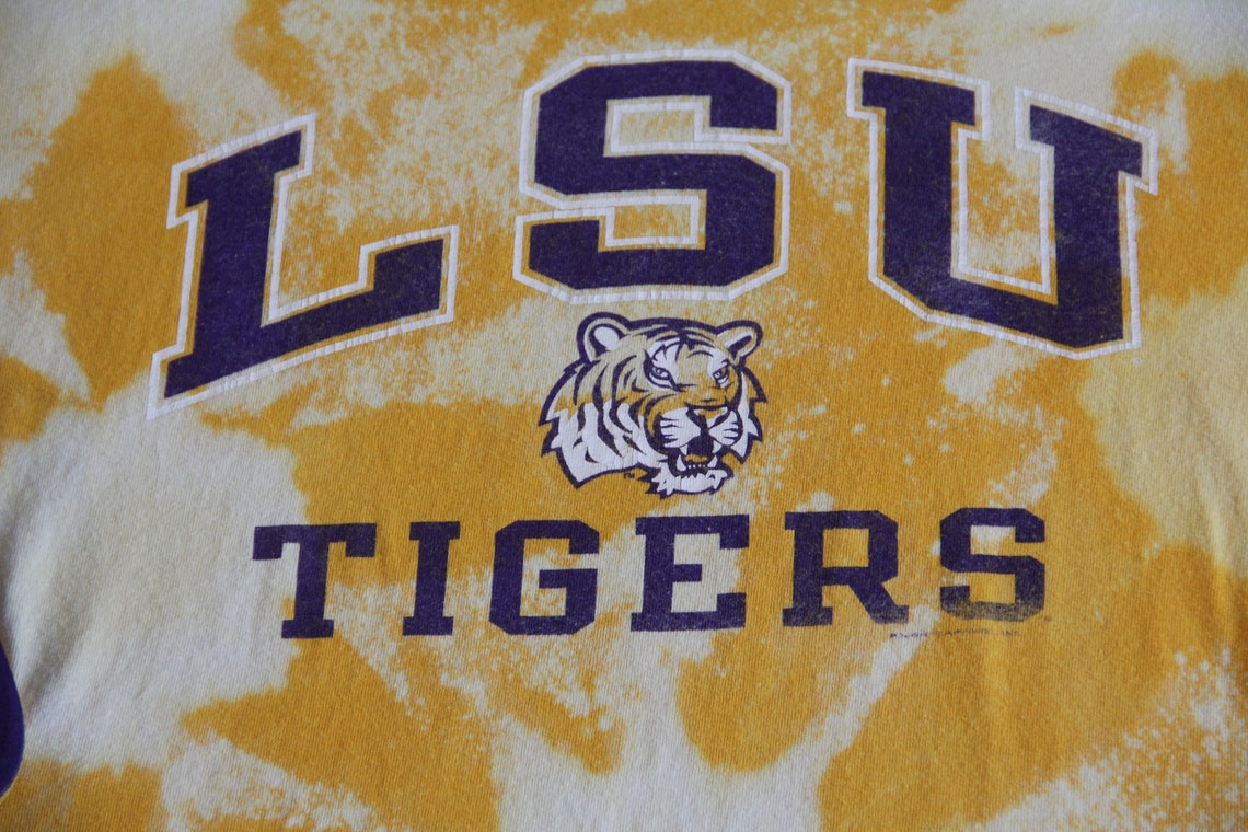 Mens large LSU Tigers tie dye t-shirt | Etsy