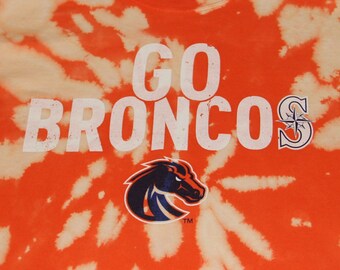 Grand t-shirt tie-dye Boise State « Go Broncos » pour hommes