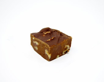 Deep Dark Chocolate Walnut Fudge