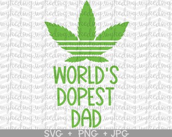 Download World S Dopest Dad Svg Png Dxf Pdf Cut File Digital File Digital Download Weed Leaf Marijuana 420 Cannabis Retro Clip Art Art Collectibles