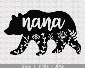 Download Nana Bear Svg Etsy