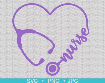Heart Stethoscope Svg Etsy