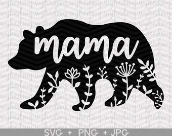 Download Floral Mama Bear Svg Etsy