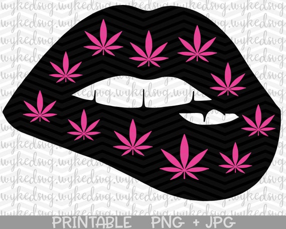 Download Biting Lip Svg Weed Lips Svg Cannabis Svg Marijuana Svg Etsy