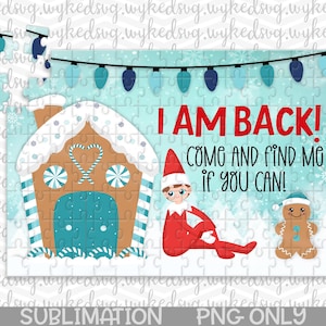 elf puzzle png, christmas puzzle sublimation design, elf arrival png, puzzle template png, png file for sublimation, sublimation puzzle png