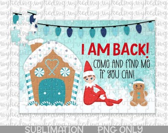 elf puzzle png, christmas puzzle sublimation design, elf arrival png, puzzle template png, png file for sublimation, sublimation puzzle png