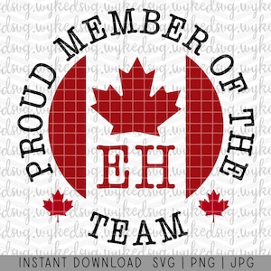 orgulloso miembro del equipo eh svg, svg canadiense, svg del día de canadá, svg de hoja de arce, svg de camisa de orgullo canadiense, svg de moda, png de sublimación, 1 de julio