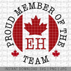 Fier membre de l'équipe hein, svg canadien, fête du canada, feuille d'érable svg, svg chemise de la fierté canadienne, svg tendance, sublimation png, 1er juillet