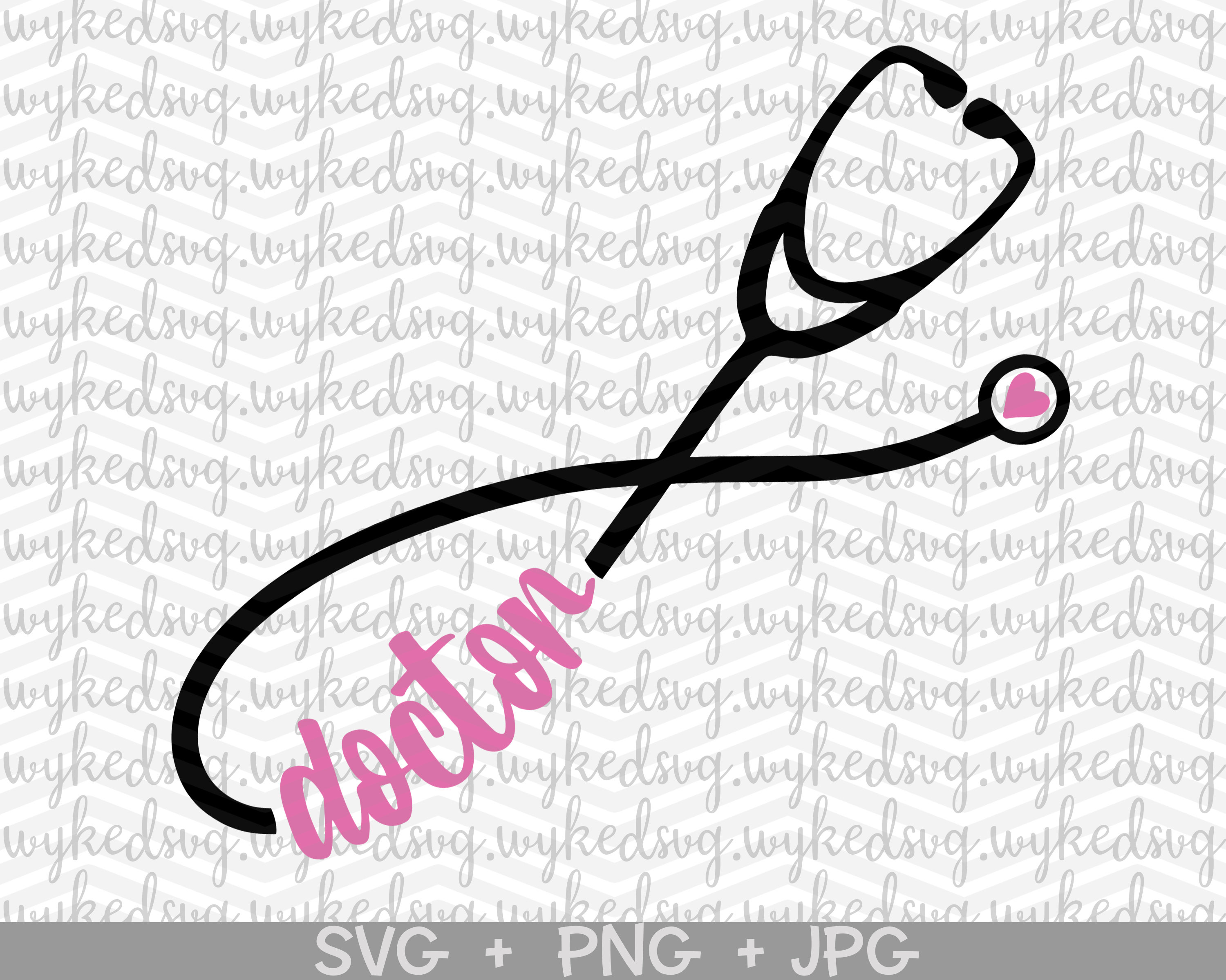 Doctor Stethoscope Svg, Stethoscope Svg, Doctor Svg, Heart Stethoscope