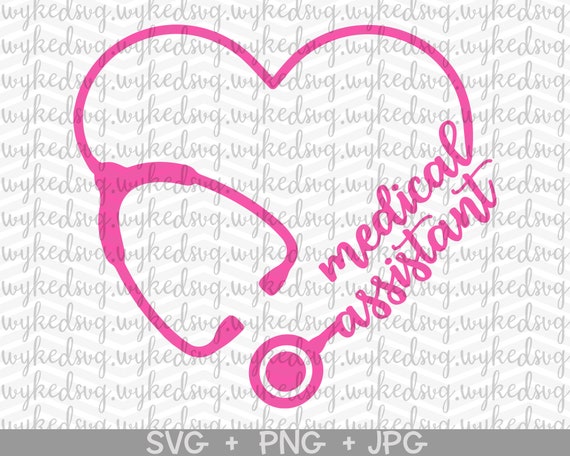 Download Heart Stethoscope Svg Medical Assistant Svg Healthcare Svg Etsy