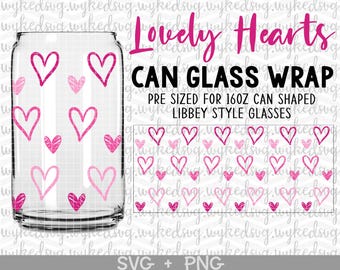 valentine libbey cup svg, heart glass svg, libbey glass can svg, pop can glass svg, beer can shaped glass svg, can wrap svg, 16oz libbey png