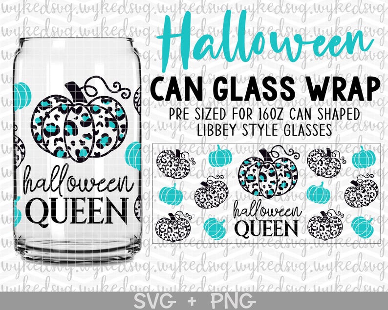 halloween queen svg, can glass svg, libbey can glass svg, can glass wrap svg, libbey glass wrap, 16oz libbey wrap svg, libbey full wrap svg image 1