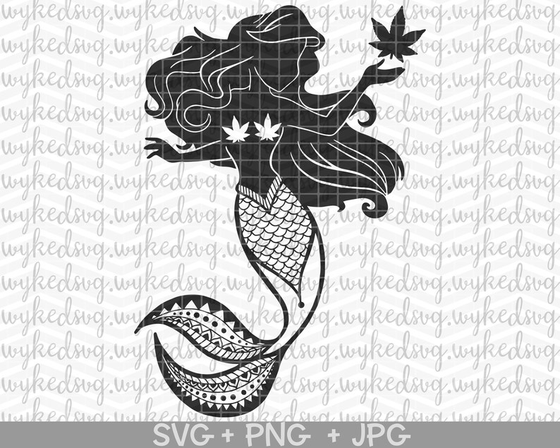 Download Weed mermaid bundle svg cannabis mermaid svg marijuana svg | Etsy