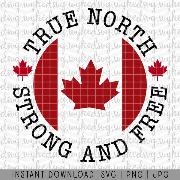 true north strong and free svg, canadian svg, canada day svg, canadian maple leaf svg, canada shirt svg, trendy svg, sublimation png, july 1