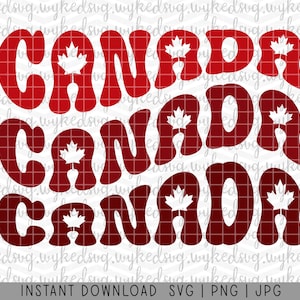 retro wave svg, canada svg, canada day svg, maple leaf svg, canada shirt svg, trendy svg, sublimation png, wavy font svg, canadian pride svg