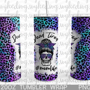 skull mom png, tumbler wrap png, sublimation png, waterslide png, swear word png, png files for sublimation, 20oz tumbler wrap, animal print