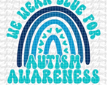 we wear blue svg, autism svg, neurodiversity svg, puzzle svg, autism awareness svg, mental health sticker, awareness png, sublimation design