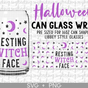 halloween can glass svg, libbey can glass svg, can glass wrap svg, coffee glass wrap svg, 16oz libbey wrap svg, libbey full wrap svg, SVG