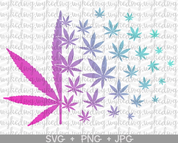 Download Blowing Marijuana Leaf Svg Scattered Weed Svg Weed Svg Etsy