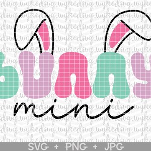 bunny mini SVG, easter png, sublimation file, digital download, sublimate, easter, bunny, retro, cute, shirt, tumbler, mug, trendy, kids png