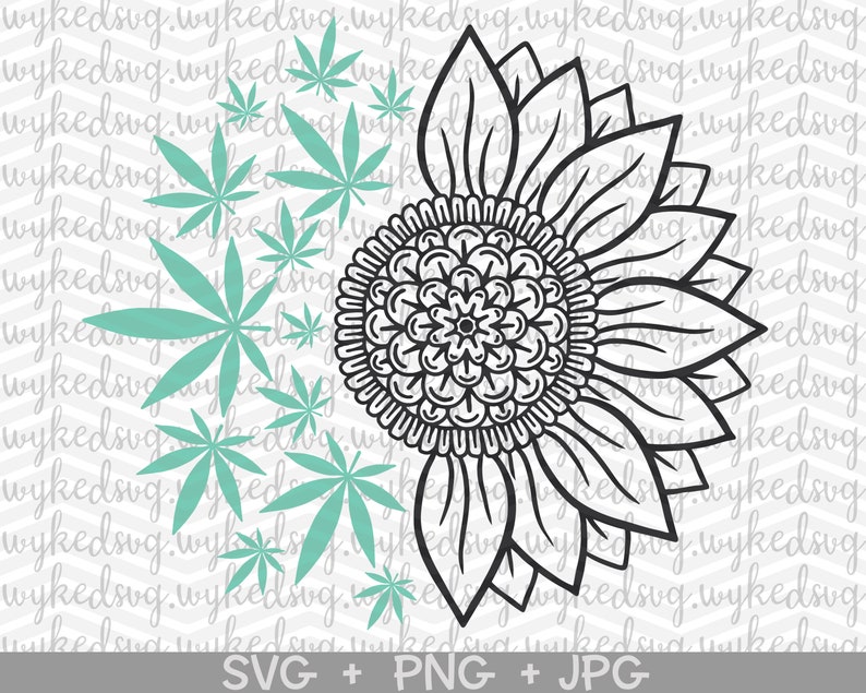 Download Marijuana sunflower svg weed sunflower svg cannabis | Etsy