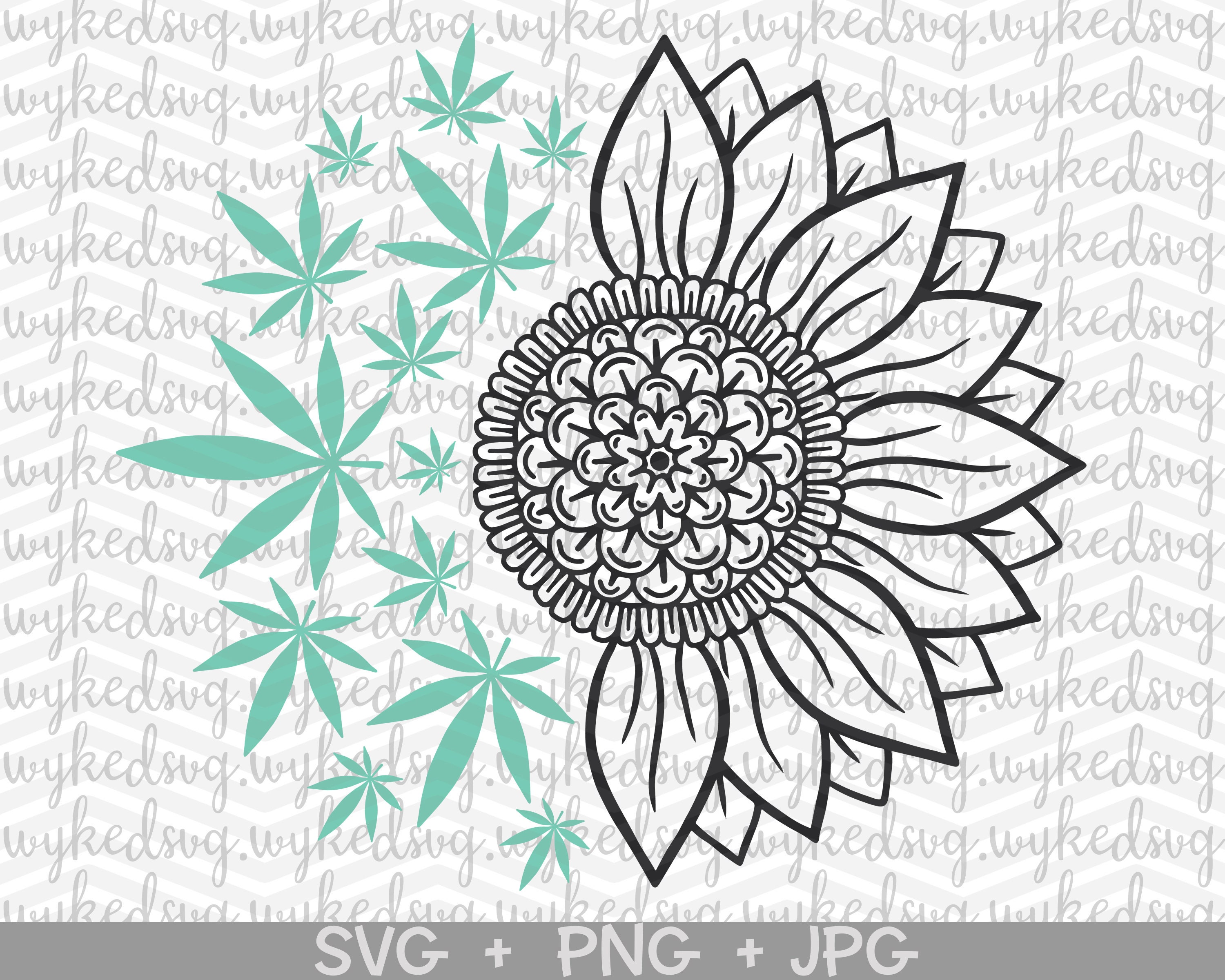 Download Marijuana Sunflower Svg Weed Sunflower Svg Cannabis Etsy