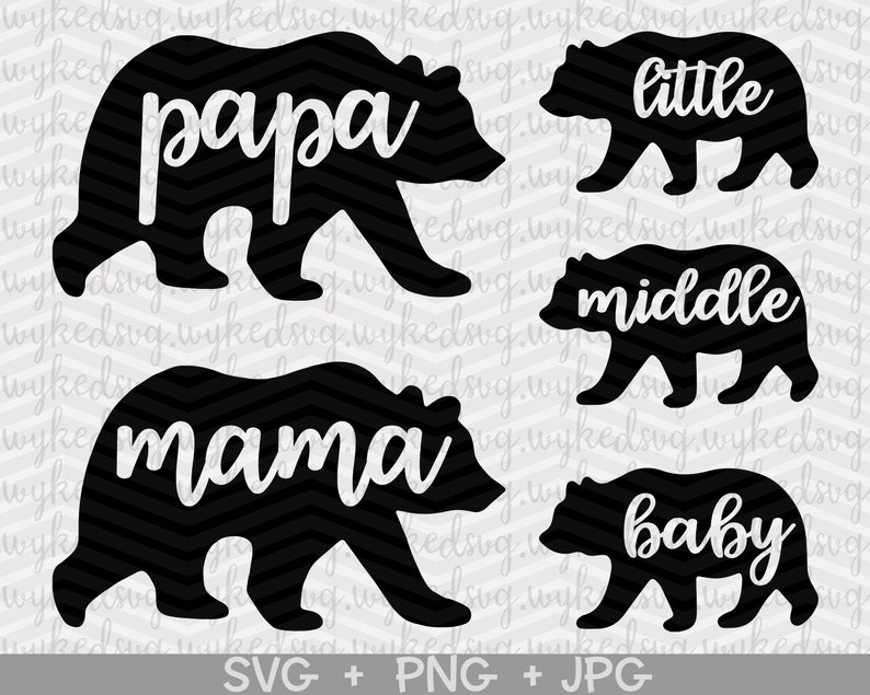Free Free 86 Svg Bear Family Silhouette SVG PNG EPS DXF File