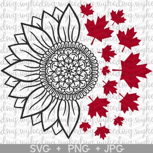 canada day svg, sunflower svg, canadian svg, canada svg, canadian girl svg, shirt svg, maple leaf svg, flower svg, sunflower shirt svg, png
