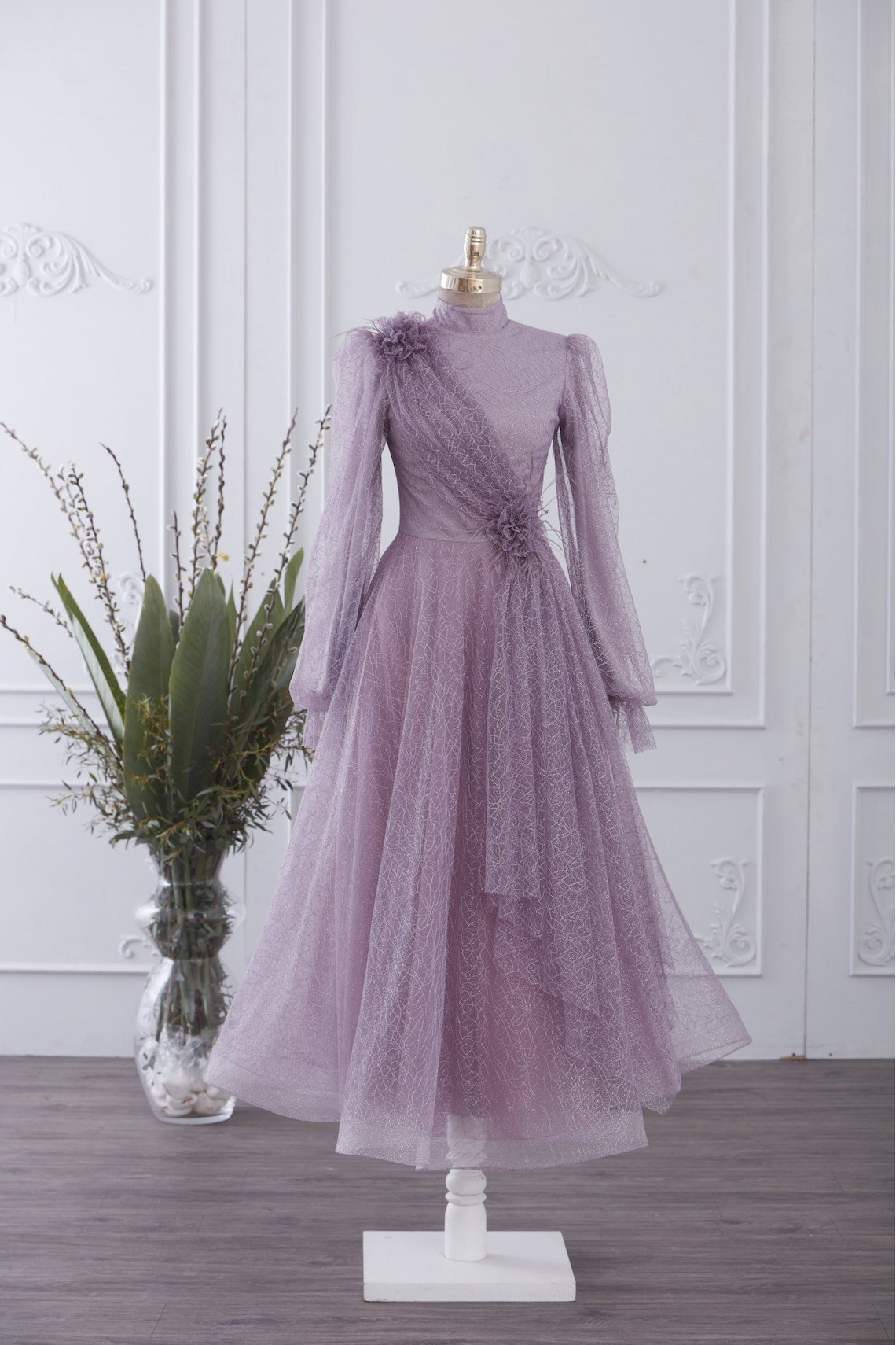 long 1950s dress