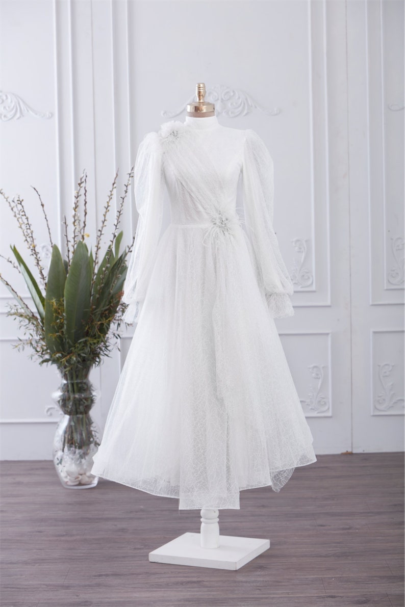 1940s Style Wedding Dresses | Classic Wedding Dresses Muslim Wedding Dress Long Dress Evening Gown Long Sleeve Maxi Dress Islamic Dress Nikah Outfit Hijab Bridesmaid Engagement Henna $217.80 AT vintagedancer.com