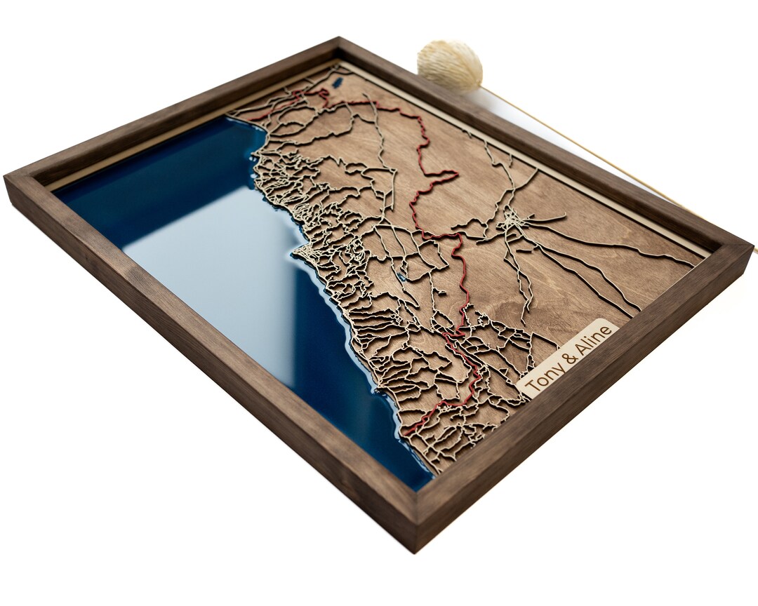Lebanon Map Wood and Epoxy Etsy