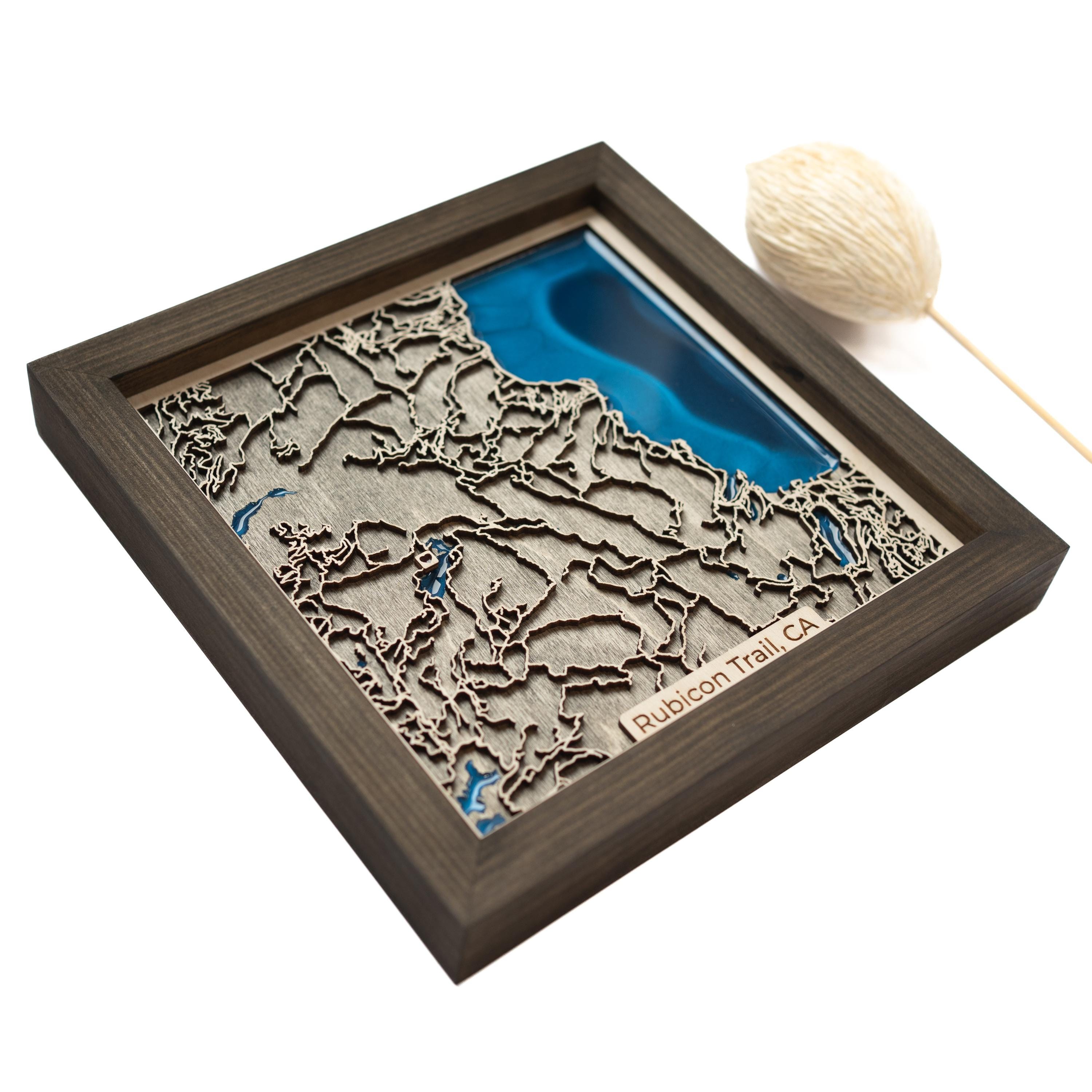 Rubicon Trail Map | Wood and Epoxy - Etsy