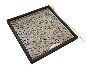 Ottsville Map | Wood and Epoxy
