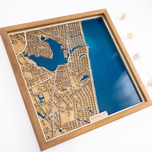 Mapa de Belmar / Madera y epoxi