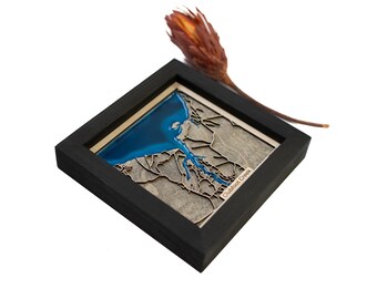 Clubfoot Creek Map | Wood and Epoxy