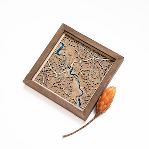 Kaart Southbury | Hout en epoxy