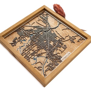 Missoula : carte | Bois et époxy