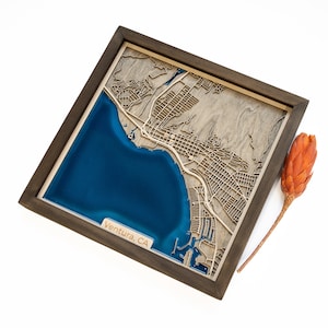Ventura Map | Wood and Epoxy