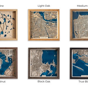 Minneapolis Wooden Map Custom Map Wood and Epoxy Resin image 3