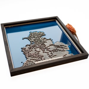 Gros Islet Map | Wood and Epoxy