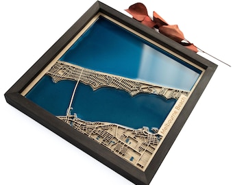 Melbourne Beach Map | Wood and Epoxy
