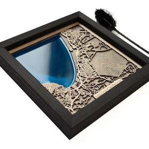 Marina Map | Wood and Epoxy