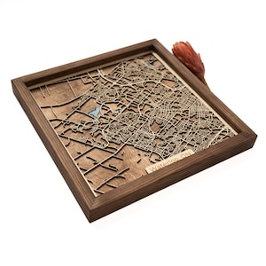 Mapa de Waterloo / Madera y Epoxi